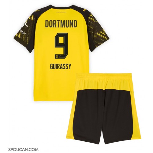 Dječji Nogometni Dres Borussia Dortmund Serhou Guirassy #9 Domaci 2025-26 Kratak Rukav (+ Kratke hlače)